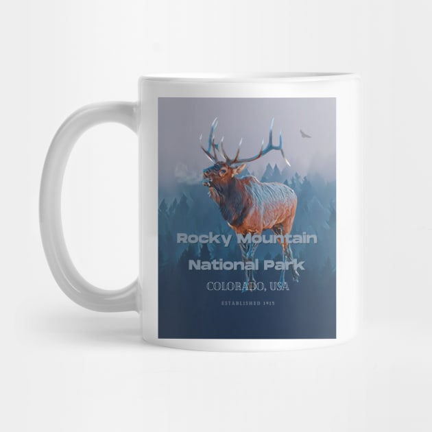 Rocky Mountain National Park Elk Poster by ElevatedCT